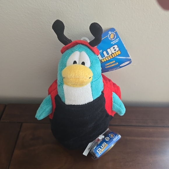Disney Club Penguin Blue and Black Stuffed Animal